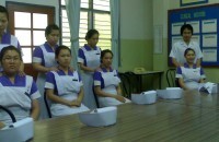 Giving free Reiki training to Nurse trainees in Chiangmai