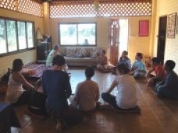 Some of the adults getting Reiki training